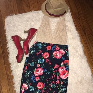 Beautiful Floral Pencil Skirt